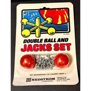 vintage Hedstrom Double Ball and Jacks Set toy still in its original packaging
